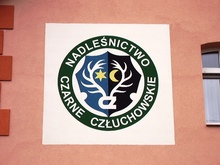 Logo Nadlenictwa wykonane tynkiem aktylowym